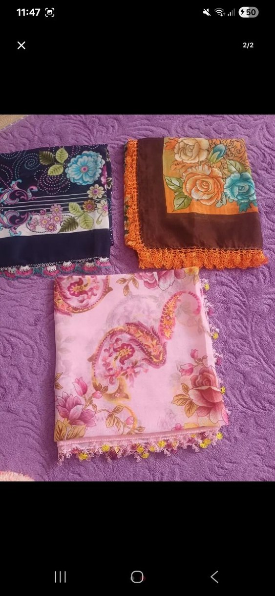 Dantel Detaylı Çok Renkli Bohem Kadın Şal - Görsel 2