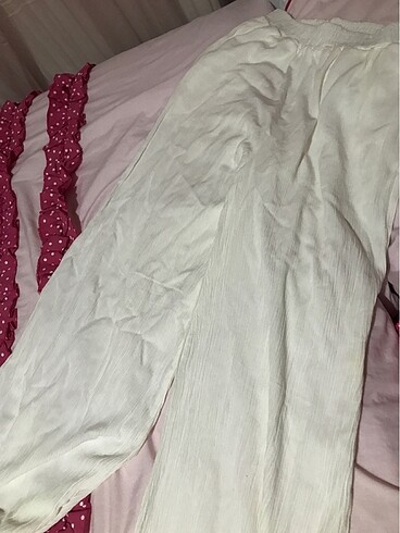 xs Beden beyaz Renk muslin kumas pantolon