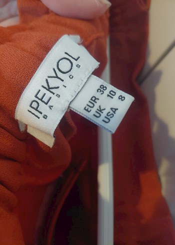 m Beden Kadın Kahverengi Salaş Midi Kumaş Pantolon