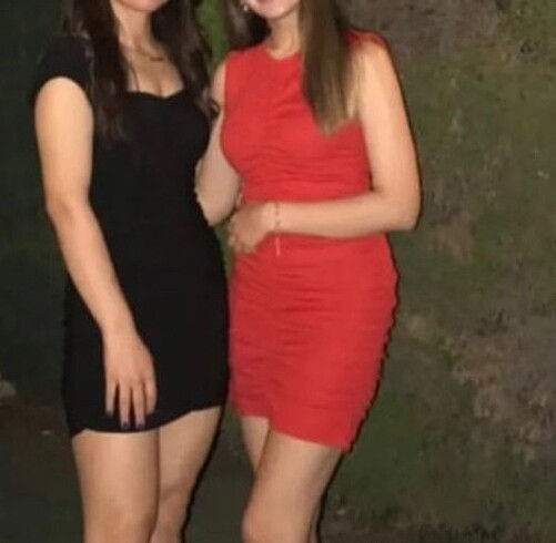 m Beden Turuncu büzgülü elbise