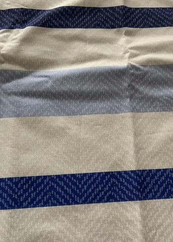 Lacivert Çizgili yorgan yüzü - Görsel 2