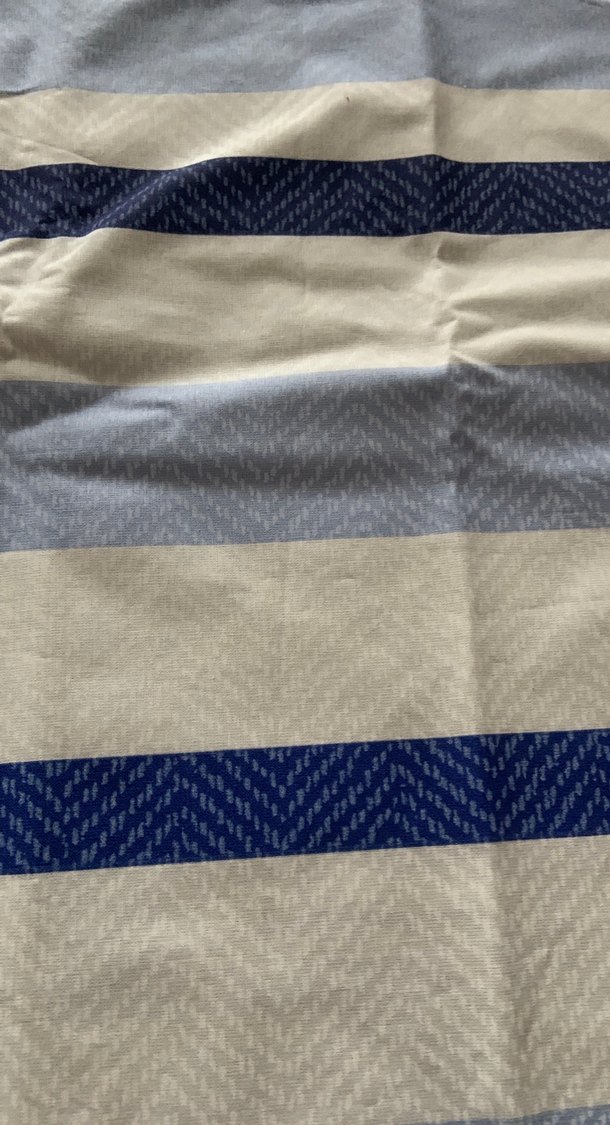 Lacivert Çizgili yorgan yüzü - Görsel 2