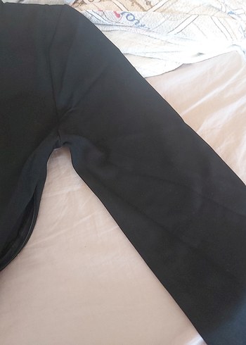 Siyah Uzun Kollu Pilili Kadın Elbise - Görsel 5