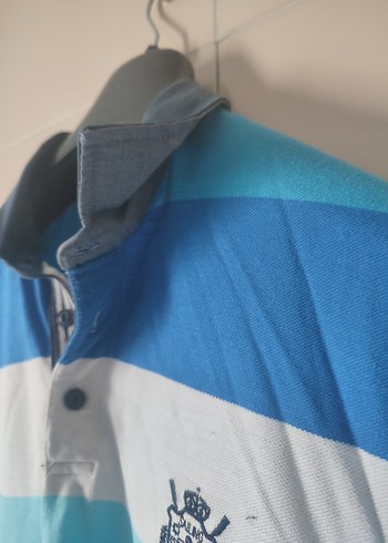 Erkek Mavi Polo Tişört Düğmeli Yakalı - Görsel 3