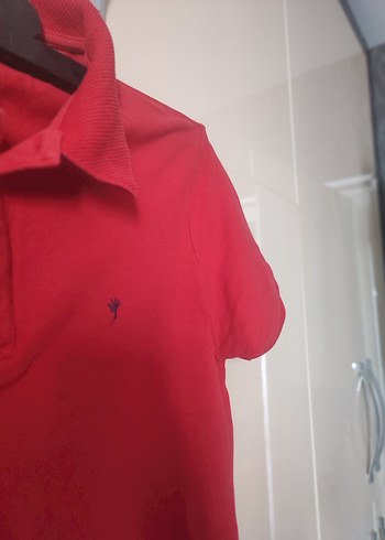 Erkek Kırmızı Kısa Kollu Polo Yaka Tişört - Görsel 2