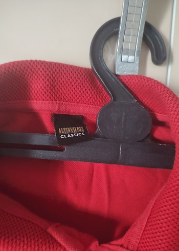 Erkek Kırmızı Kısa Kollu Polo Yaka Tişört - Görsel 3