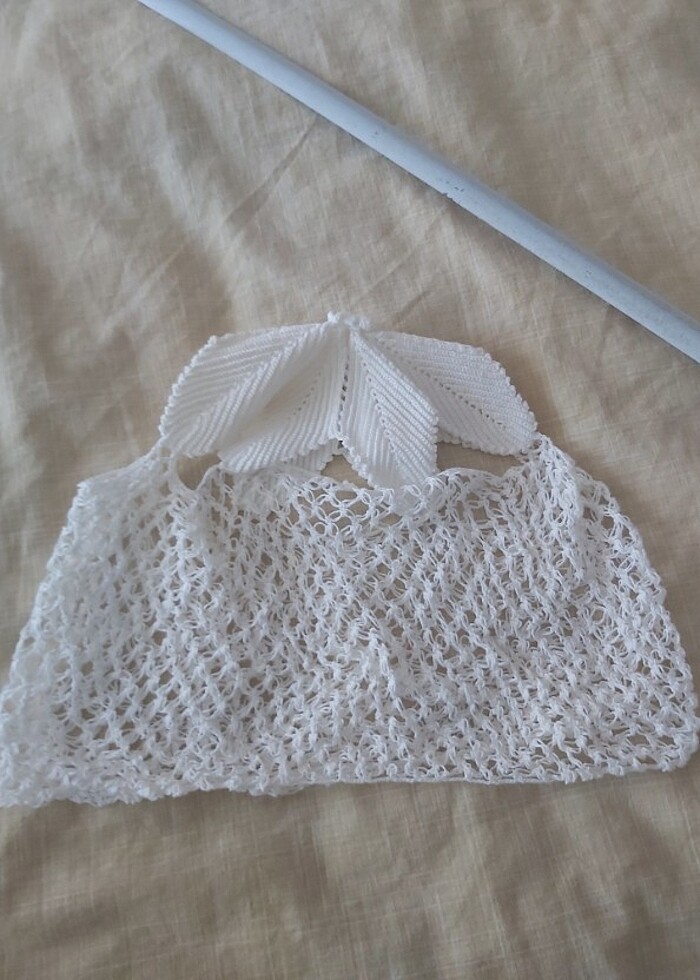 Elişi dantel kırlent - Görsel 2