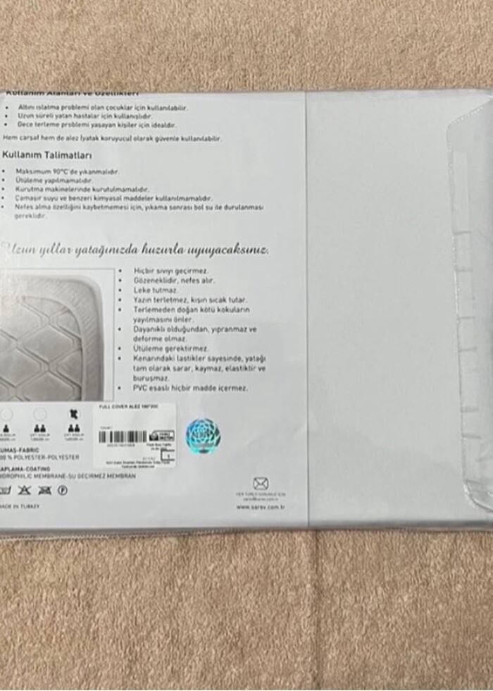 SAREV ÇİFT KİŞİLİK FİTTED ALEZ 160X200X30 - Görsel 3