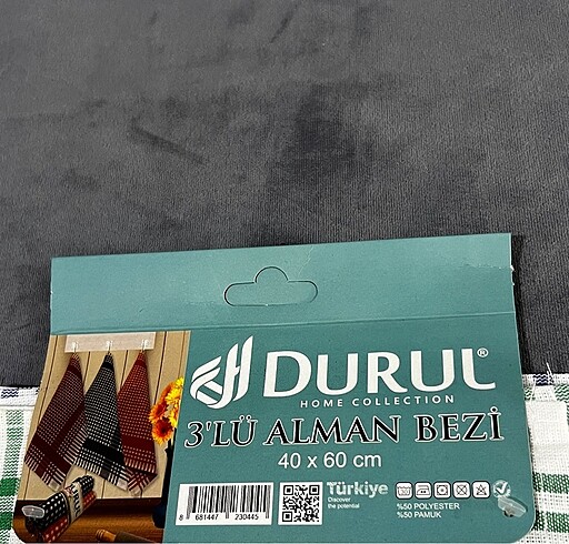 Beden çeşitli Renk DURUL 3?LÜ ALMAN BEZİ 40X60