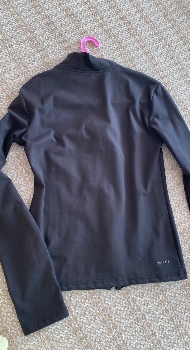 Nike Siyah Fermuarlı Uzun Kollu Spor Ceket - Görsel 3