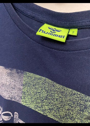 s Beden mavi Renk Hummel Baskılı Lacivert Erkek Tişört