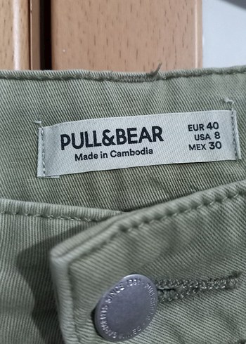 40 Beden haki Renk Orjinal PULL&BEA Kargo Pantolon
