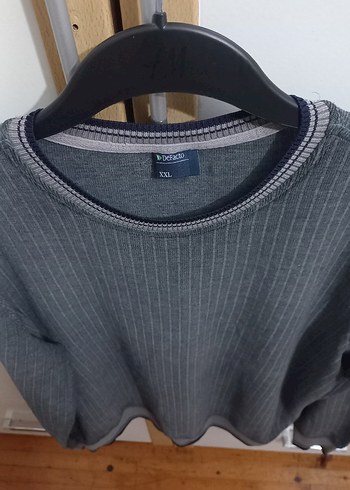 xxl Beden DeFacto Gri Erkek Sweatshirt XXL