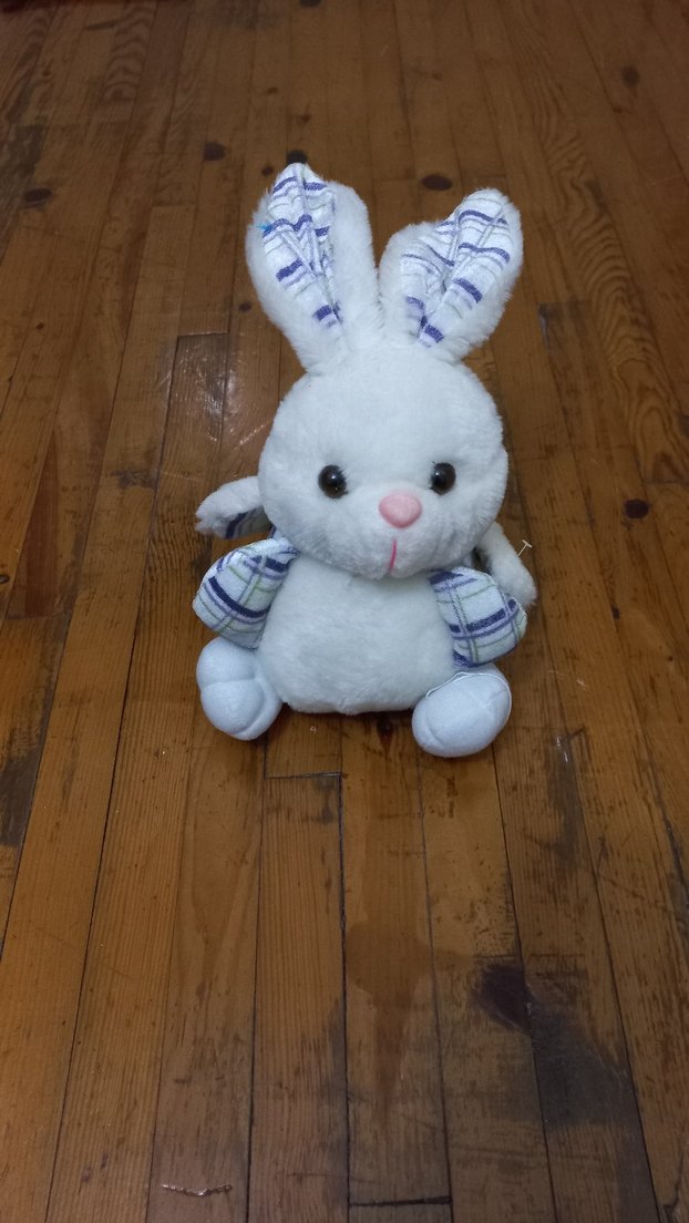 Beyaz Peluş Tavşan Oyuncak - Görsel 5