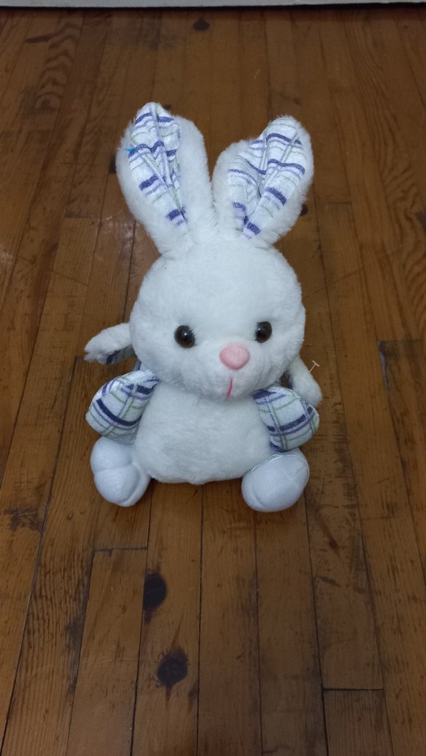 Beyaz Peluş Tavşan Oyuncak - Görsel 4