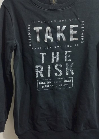 Siyah Baskılı Sweatshirt - Görsel 11