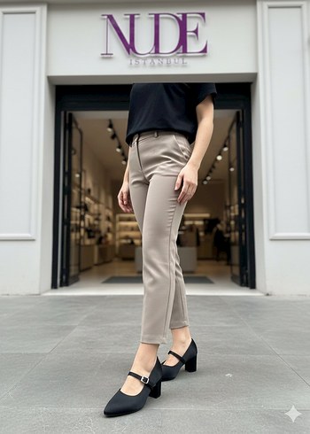 Siyah Tokalı Kadın Topuklu Ayakkabı - Görsel 3