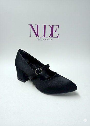 Siyah Tokalı Kadın Topuklu Ayakkabı - Görsel 2