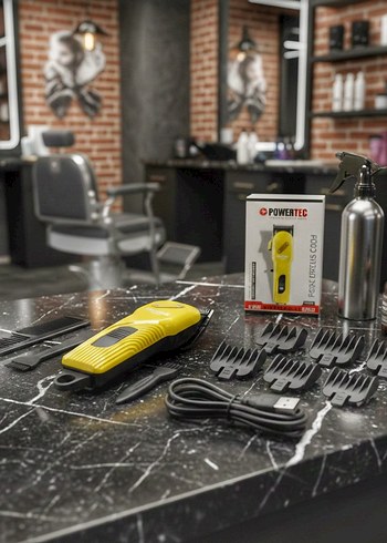 Sarı POWERTEC Elektrikli Tıraş Makinesi - Görsel 2