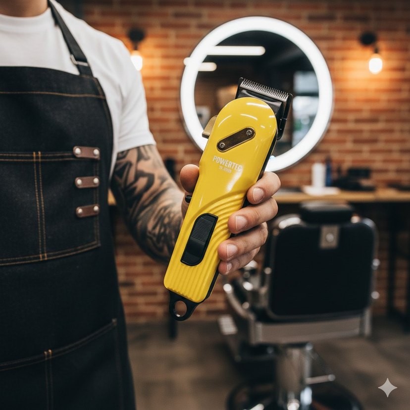 Sarı POWERTEC Elektrikli Tıraş Makinesi - Görsel 3