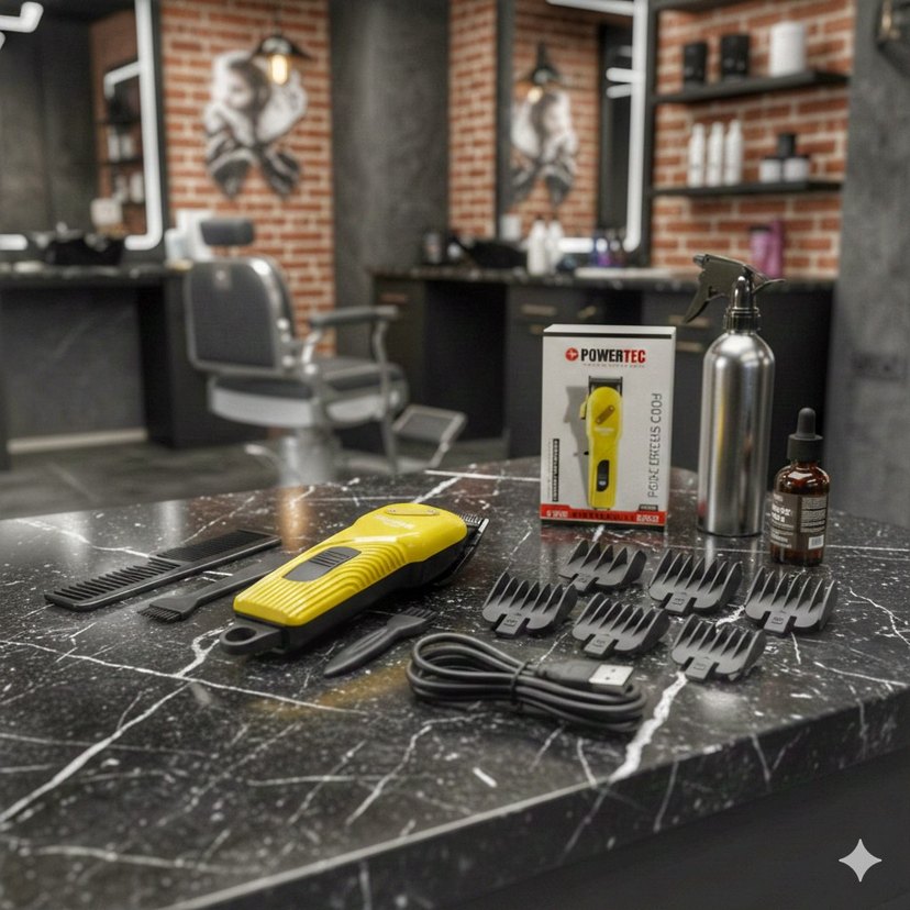 Sarı POWERTEC Elektrikli Tıraş Makinesi - Görsel 2