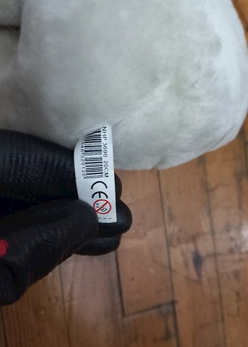 Mavi Detaylı Beyaz Peluş Ayıcık - Görsel 5