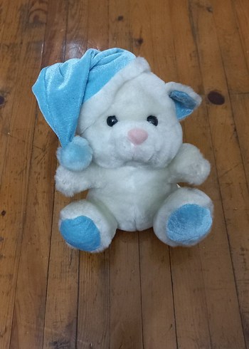 Mavi Detaylı Beyaz Peluş Ayıcık - Görsel 7