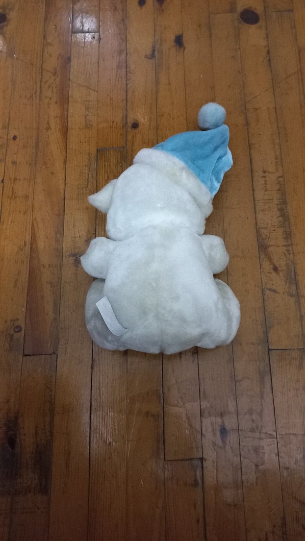 Mavi Detaylı Beyaz Peluş Ayıcık - Görsel 4