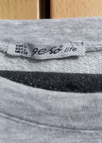 Gri Kadın Baskılı Uzun Kollu Sweatshirt - Görsel 9