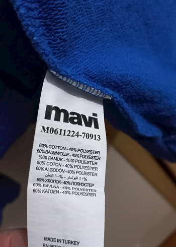 Mavi Kapüşonlu Fermuarlı Erkek Sweatshirt - Görsel 2