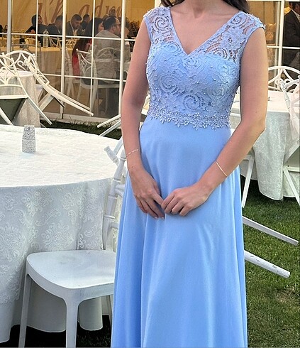 Mavi Abiye elbise