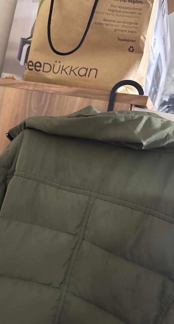 Mango Medium Beden KAZ TÜYÜ MONT KABAN - Görsel 5