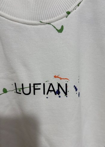 Beyaz Baskılı Erkek Sweatshirt LUFIAN - Görsel 4
