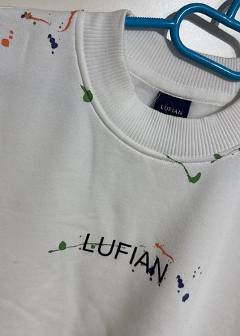 Beyaz Baskılı Erkek Sweatshirt LUFIAN - Görsel 2
