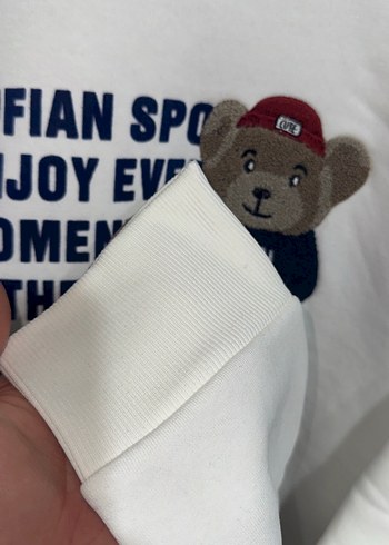 LUFİAN Erkek Beyaz Sweatshirt M Beden - Görsel 4