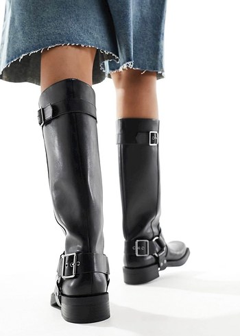 Pull&Bear Kare Burun Biker Çizme - Görsel 4