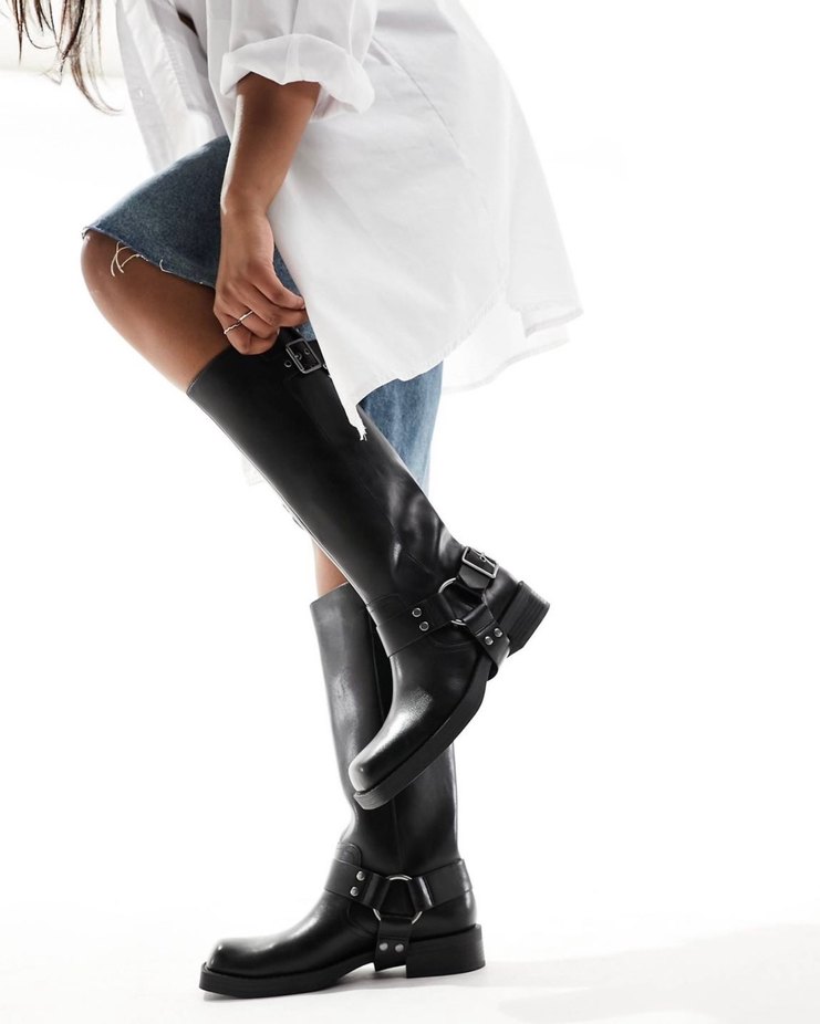 Pull&Bear Kare Burun Biker Çizme - Görsel 3