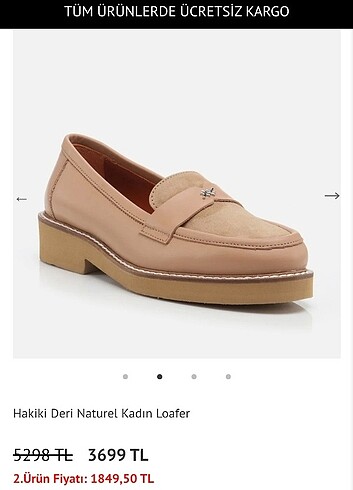 Hotiç Hotiç Hakiki Deri Naturel Kadın Loafer
