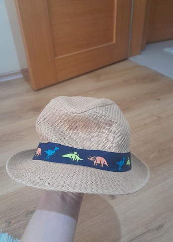 LC Waikiki Bej çocuk Şapka Dinozor Desenli