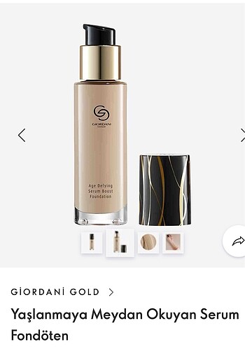 Oriflame Gıordanı gold serum fondoten cildinize bakım yapar
