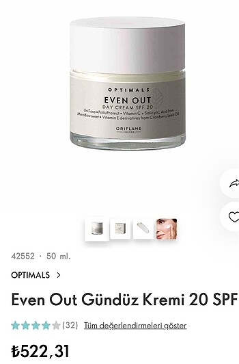 Beden Optimals even out gece ve gündüz kremi Adet fiyatıdır