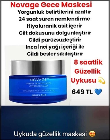 Novage gece uygulanan maskeler