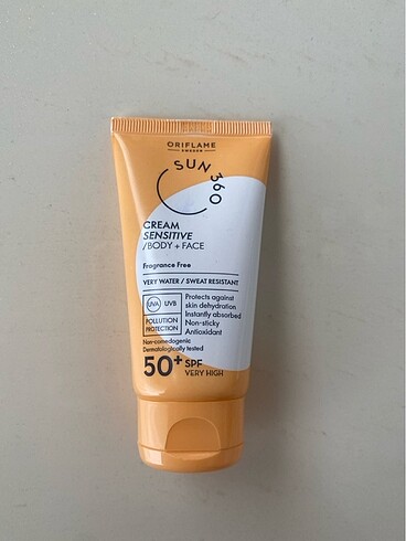 Sun 360 yüz ve vucüt için 50 SPF faktörlü güneş kremi