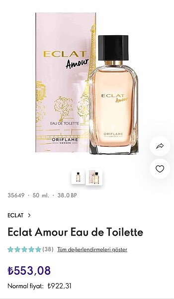 Oriflame Eclat amour jelatinli sıfır