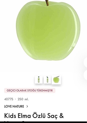Oriflame Love naturel Kidd elma özlü saç ve vücut şampuanı