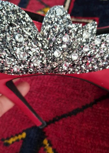 Pembe Taşlı  Desenli Tokalı Yüksek Topuklu Stiletto - Görsel 6