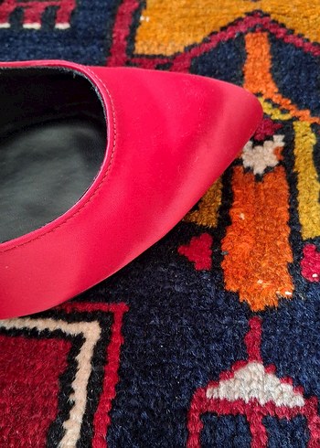 Pembe Taşlı  Desenli Tokalı Yüksek Topuklu Stiletto - Görsel 4