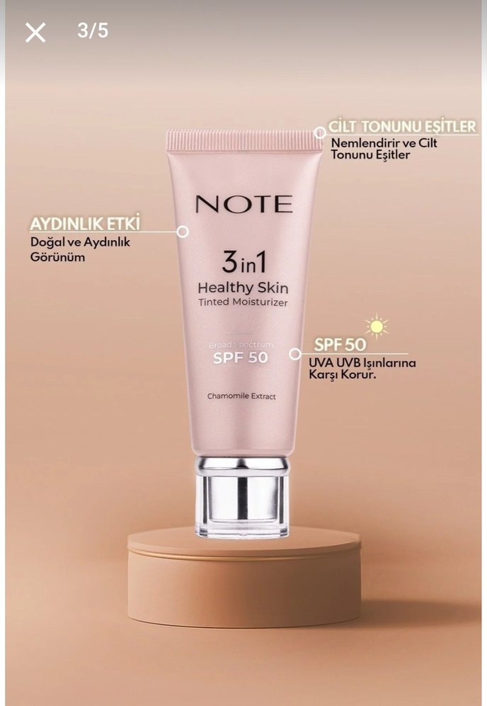 Note Cosmetics 3 in 1 Healthy Skin BB Krem 10 Medium - Görsel 3