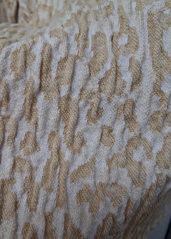 Bej Kadın Keten Piliseli Uzun Kollu Kazak - Görsel 6