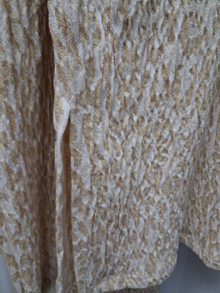 Bej Kadın Keten Piliseli Uzun Kollu Kazak - Görsel 5